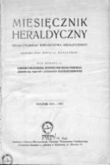 Miesięcznik Heraldyczny. 1937. Nr 1