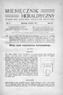 Miesięcznik Heraldyczny. 1937. Nr 11
