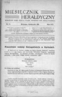 Miesięcznik Heraldyczny. 1938. Nr 10