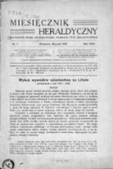 Miesięcznik Heraldyczny. 1939. Nr 1