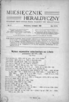 Miesięcznik Heraldyczny. 1939. Nr 4