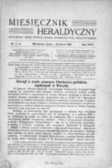 Miesięcznik Heraldyczny. 1939. Nr 7-8