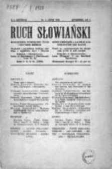 Ruch Słowiański. Miesięcznik poświęcony życiu i kulturze Słowian. 1928. Nr 1