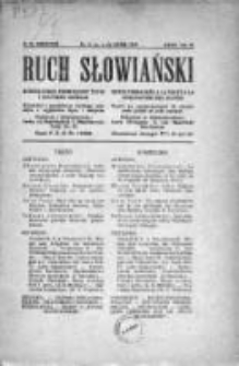 Ruch Słowiański. Miesięcznik poświęcony życiu i kulturze Słowian. 1929. Nr 4