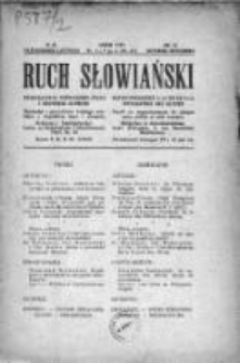 Ruch Słowiański. Miesięcznik poświęcony życiu i kulturze Słowian. 1929. Nr 8-9