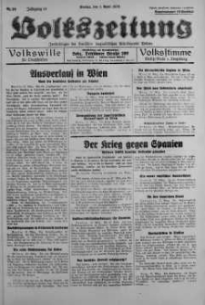 Volkszeitung 1 kwiecień 1938 nr 90