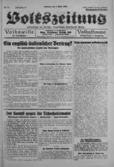 Volkszeitung 3 kwiecień 1938 nr 92