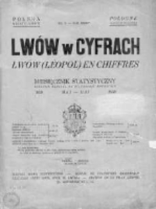 Lwów w Cyfrach. Miesięcznik Statystyczny. 1939. Nr 5