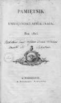 Pamiętnik Umiejętności, Sztuk i Nauk. 1825