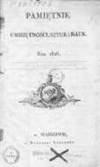 Pamiętnik Umiejętności, Sztuk i Nauk. 1826