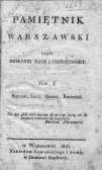 Pamiętnik Warszawski czyli Dziennik Nauk i Umiejętności. 1815. Styczeń