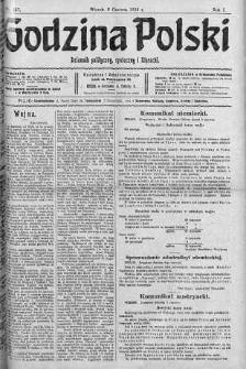 Godzina Polski : dziennik polityczny, społeczny i literacki 6 czerwiec 1916 nr 157