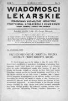 Wiadomości Lekarskie : czasopismo poświęcone medycynie praktycznej, społecznej i zawodowej. 1932, zeszyt 3