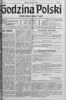 Godzina Polski : dziennik polityczny, społeczny i literacki 9 czerwiec 1916 nr 160
