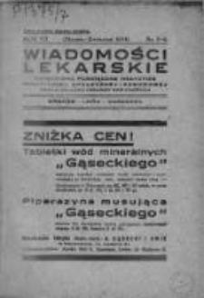 Wiadomości Lekarskie : czasopismo poświęcone medycynie praktycznej, społecznej i zawodowej. 1934, nr 3-4
