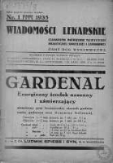 Wiadomości Lekarskie : czasopismo poświęcone medycynie praktycznej, społecznej i zawodowej. 1935, nr 1