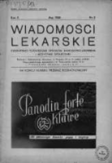 Wiadomości Lekarskie : czasopismo poświęcone medycynie praktycznej, społecznej i zawodowej. 1938, nr 5