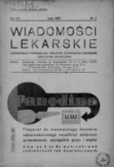 Wiadomości Lekarskie : czasopismo poświęcone medycynie praktycznej, społecznej i zawodowej. 1939, nr 2