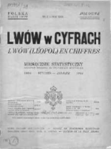 Lwów w Cyfrach. Miesięcznik Statystyczny. 1934. Nr 1