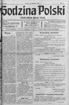 Godzina Polski : dziennik polityczny, społeczny i literacki 14 czerwiec 1916 nr 164