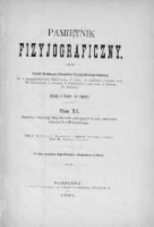 Pamiętnik Fizyjograficzny. T.11. 1891