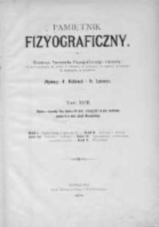 Pamiętnik Fizyjograficzny. T.18. 1904