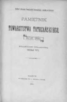 Pamiętnik Towarzystwa Tatrzańskiego. T.6. 1881