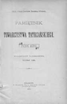 Pamiętnik Towarzystwa Tatrzańskiego. T.9. 1884