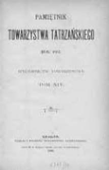 Pamiętnik Towarzystwa Tatrzańskiego. T.14. 1893