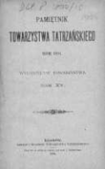 Pamiętnik Towarzystwa Tatrzańskiego. T.15. 1894