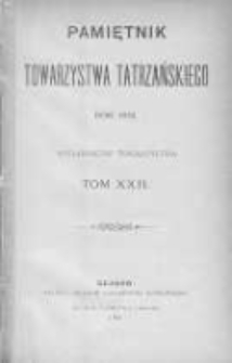 Pamiętnik Towarzystwa Tatrzańskiego. T.22. 1901