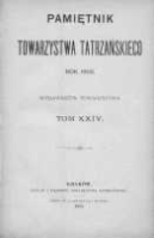 Pamiętnik Towarzystwa Tatrzańskiego. T.24. 1903