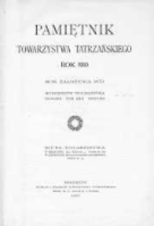 Pamiętnik Towarzystwa Tatrzańskiego. T.31. 1910