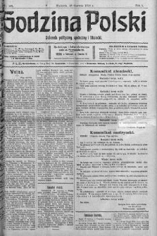 Godzina Polski : dziennik polityczny, społeczny i literacki 18 czerwiec 1916 nr 168