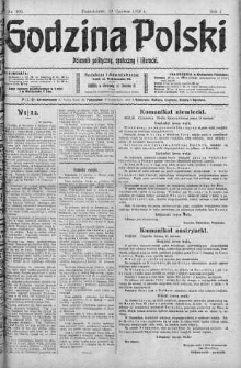 Godzina Polski : dziennik polityczny, społeczny i literacki 19 czerwiec 1916 nr 169