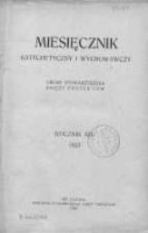 Miesięcznik Katechetyczny i Wychowawczy. 1925. R.XIV