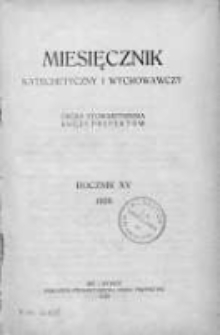 Miesięcznik Katechetyczny i Wychowawczy. 1926. R.XV