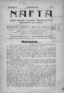 Nafta. Organ Związku Polskich Przemysłowców Naftowych we Lwowie . 1923, Nr 11