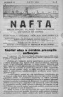 Nafta. Organ Związku Polskich Przemysłowców Naftowych we Lwowie . 1924, Nr 2