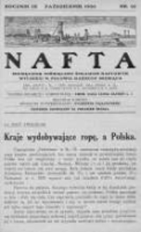 Nafta. Organ Związku Polskich Przemysłowców Naftowych we Lwowie . 1930, Nr 10