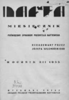 Nafta. Organ Związku Polskich Przemysłowców Naftowych we Lwowie . 1933, Nr 1-2