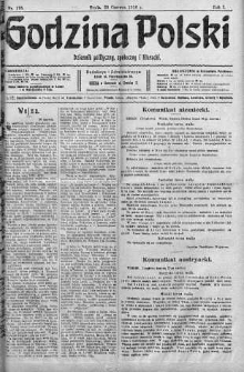 Godzina Polski : dziennik polityczny, społeczny i literacki 28 czerwiec 1916 nr 178