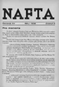 Nafta. Organ Związku Polskich Przemysłowców Naftowych we Lwowie . 1936, Nr 5