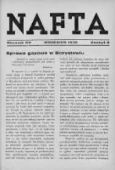 Nafta. Organ Związku Polskich Przemysłowców Naftowych we Lwowie . 1936, Nr 9