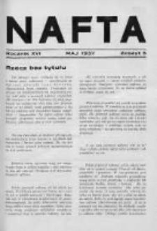 Nafta. Organ Związku Polskich Przemysłowców Naftowych we Lwowie . 1937, Nr 5