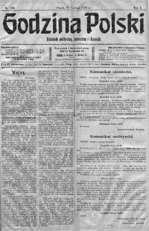 Godzina Polski : dziennik polityczny, społeczny i literacki 30 czerwiec 1916 nr 180