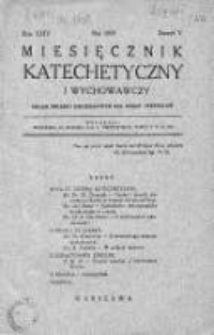 Miesięcznik Katechetyczny i Wychowawczy. 1935. R.XXIV, zeszyt 5