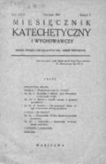 Miesięcznik Katechetyczny i Wychowawczy. 1937. R.XXVI, zeszyt 1
