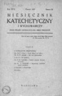 Miesięcznik Katechetyczny i Wychowawczy. 1937. R.XXVI, zeszyt 3