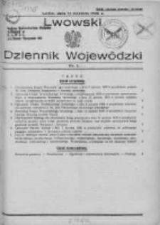 Lwowski Dziennik Wojewódzki. 1936, Nr 1